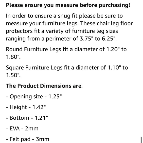 16 Furniture Chair Leg Floor Protectors Sliders + 2 Self-Adhesive Felt Sheets - Picture 14 of 15